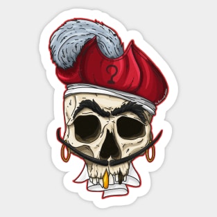 Hook Skull Sticker